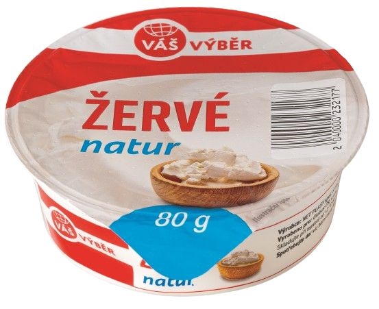 Mléčné a chlazené - Váš Výběr Žervé natur 80 g