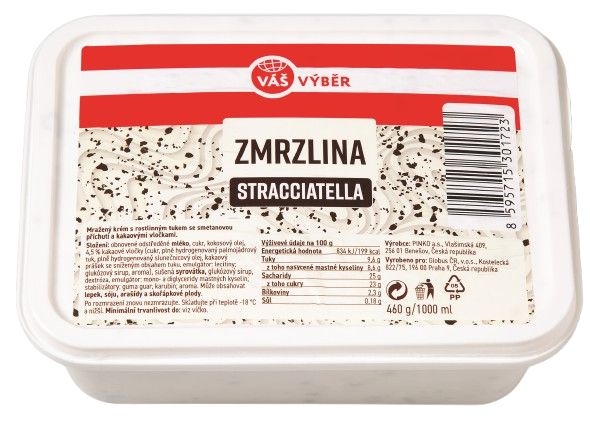 Mražené potraviny - Váš Výběr - Zmrzlina Stracciatella 1000 ml