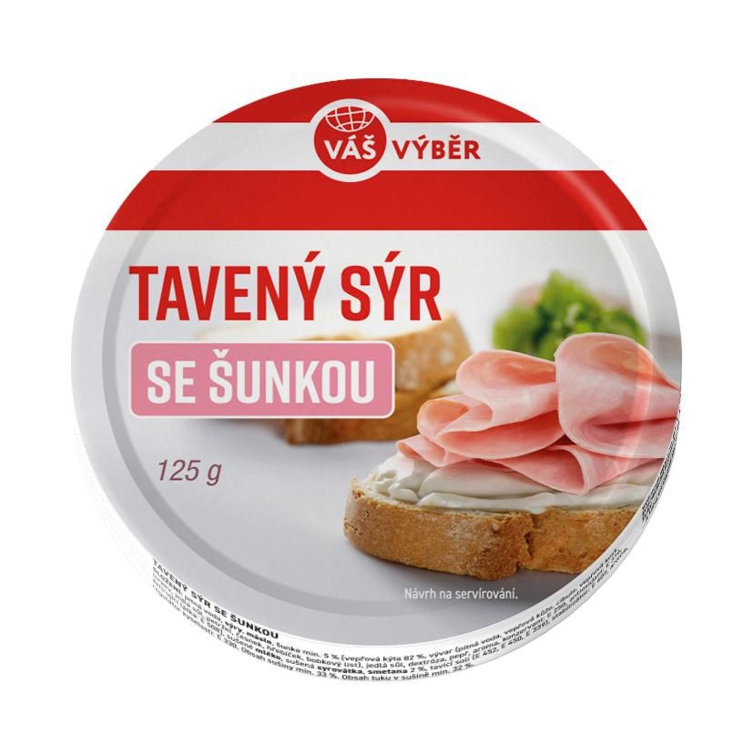Mléčné a chlazené - Váš VýběrGlobus Tavený sýr se šunkou 125 g