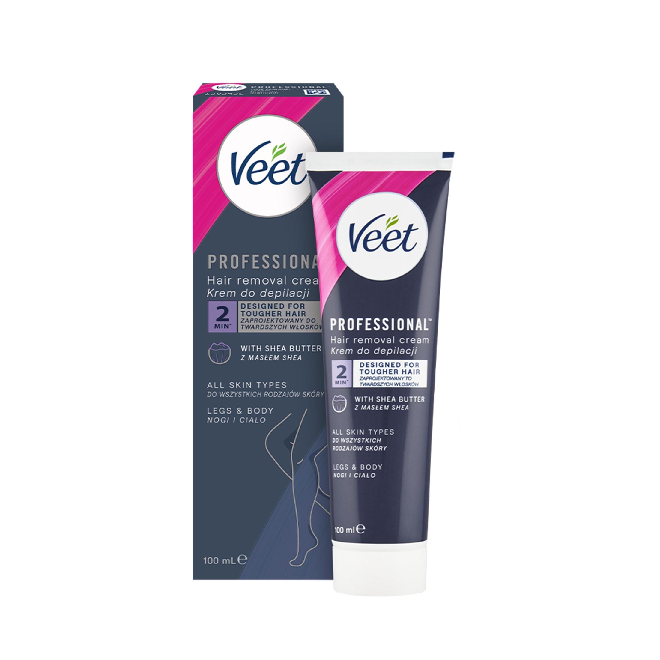 Drogerie a kosmetika - Veet Professional Depilační krém pro všechny typy pokožky 100ml