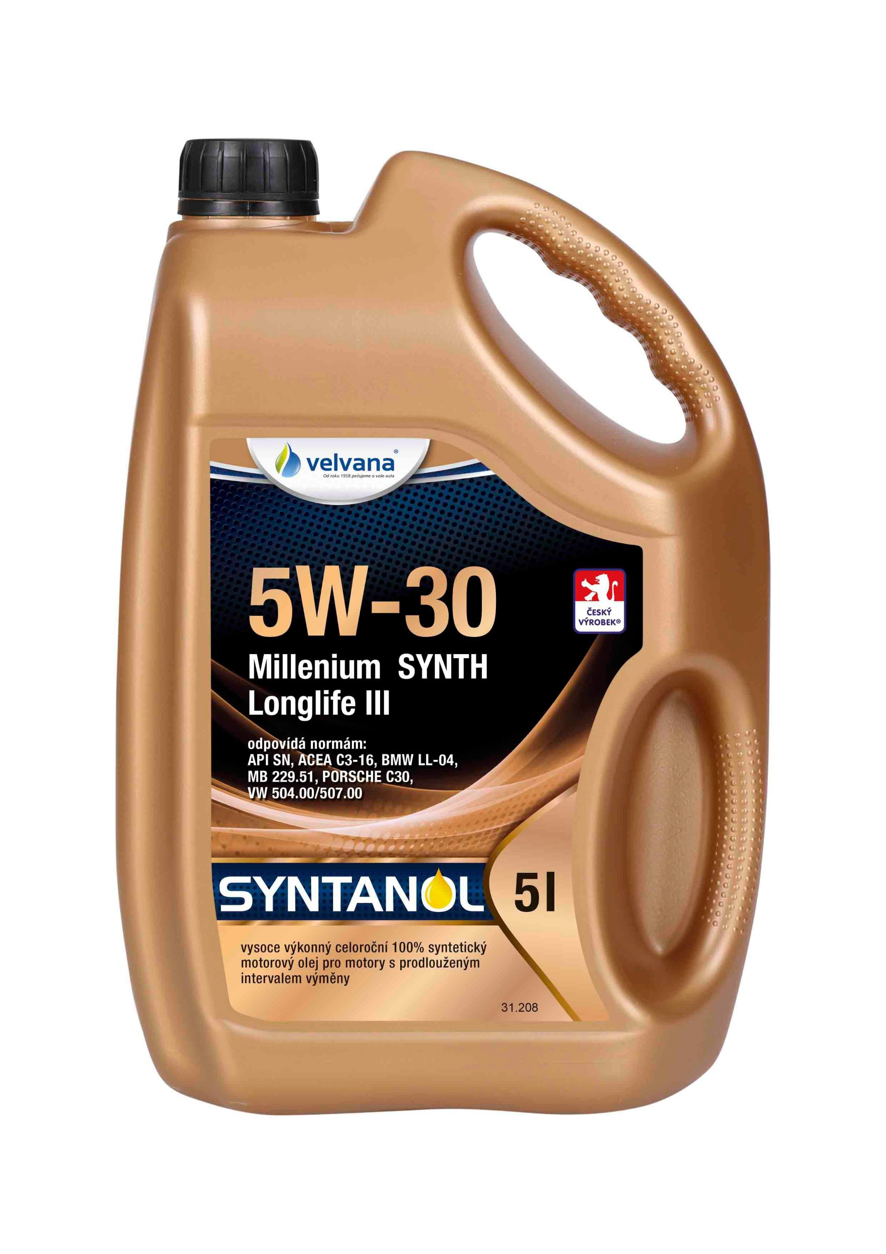 Velvana Syntanol 5W-30 Millenium synth longlife III 4 l-0
