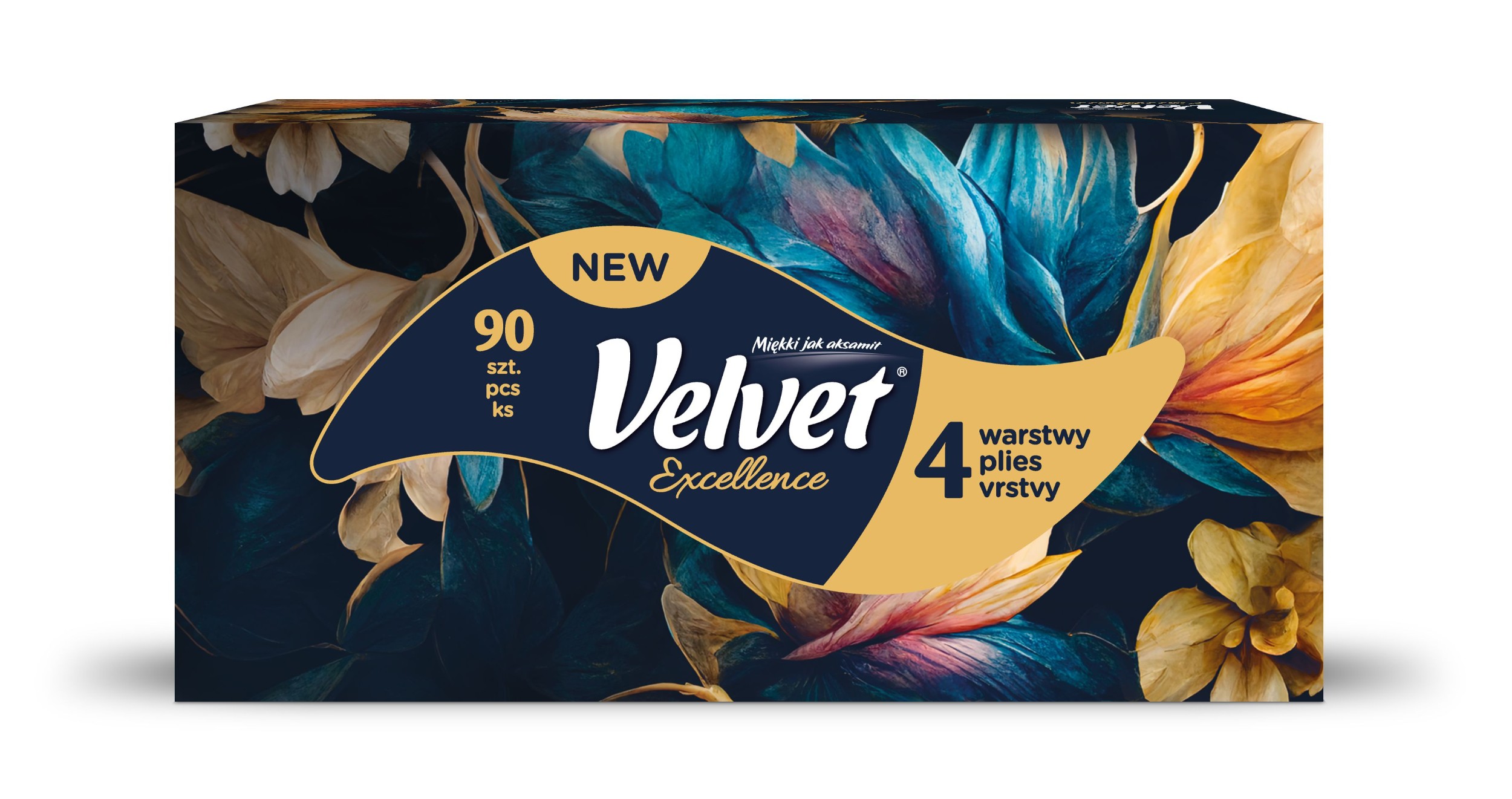 Drogerie a kosmetika - Velvet Excellence kapesníky 4vrstvé 90ks