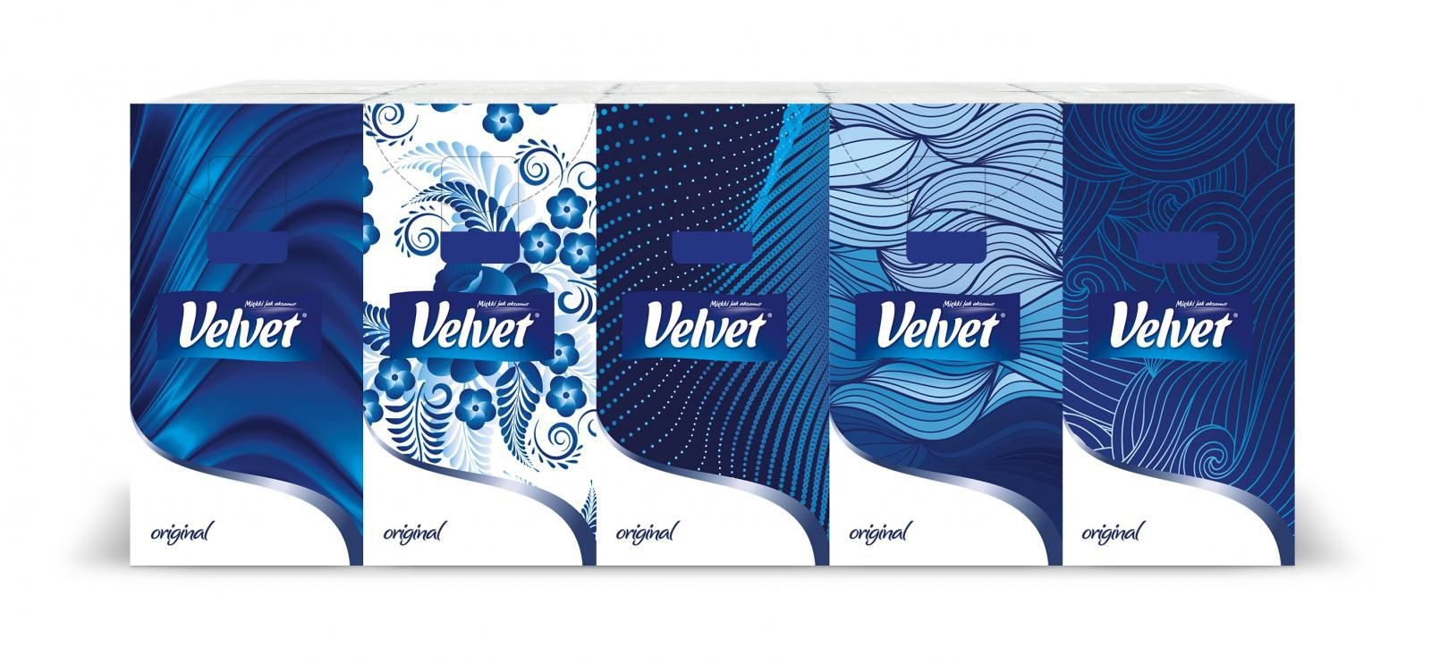 Drogerie a kosmetika - Velvet Kapesníky Original 4 vrstvé 10x10ks