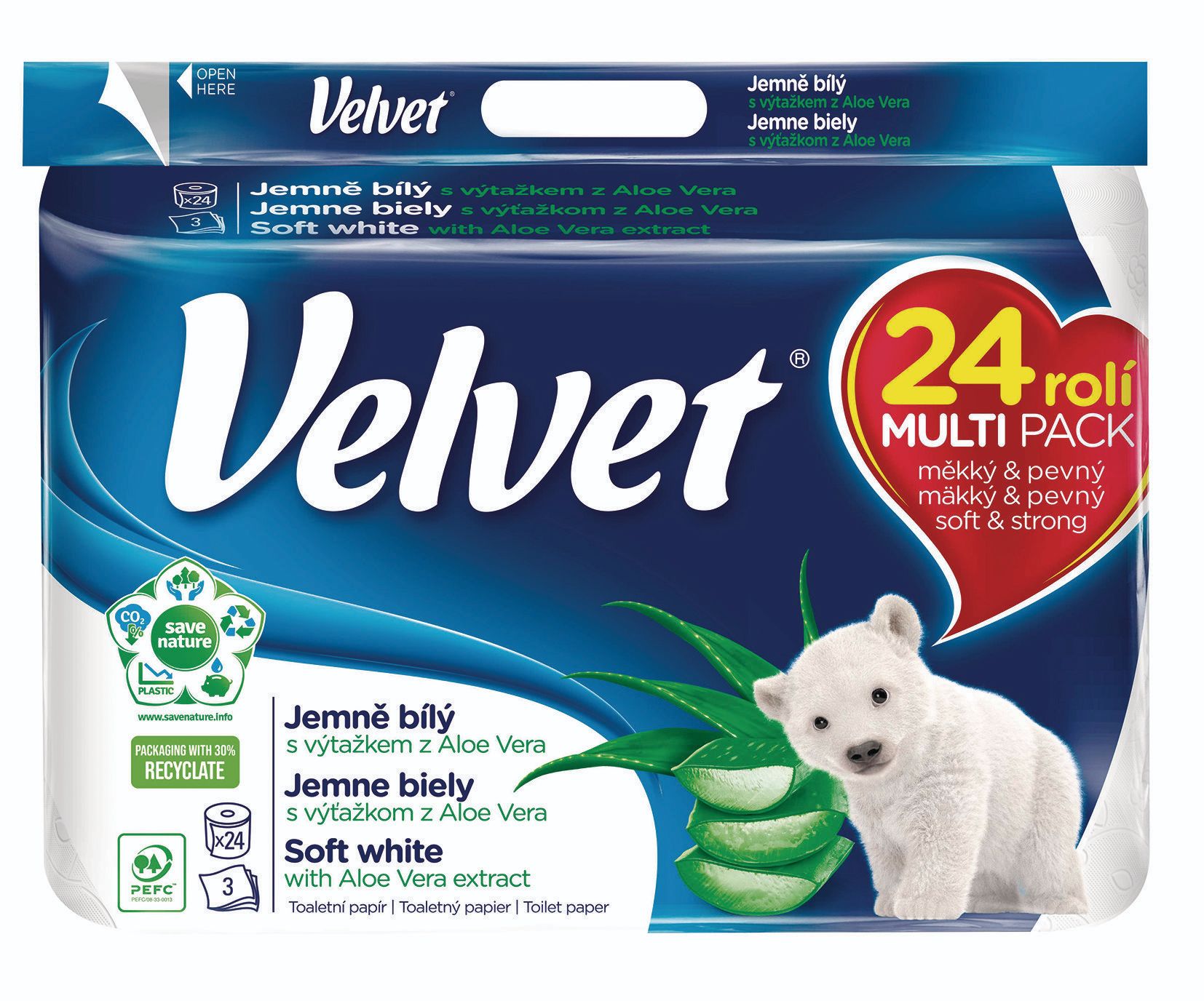 Velvet Toaletní papír bílý 3vrstvý 150 útržků 24 ks-2