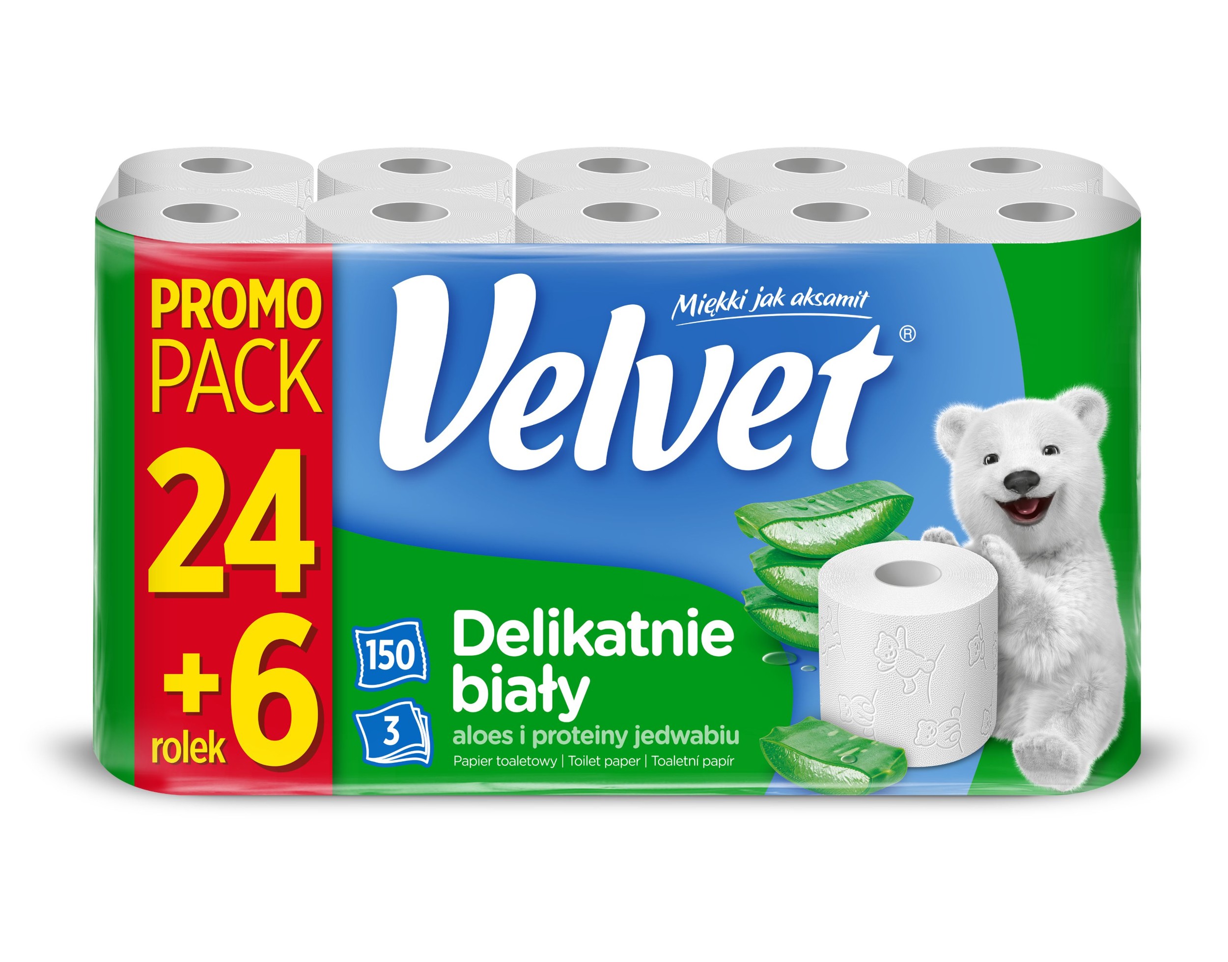 Drogerie a kosmetika - Velvet TP White Aloe 3vr 30ks