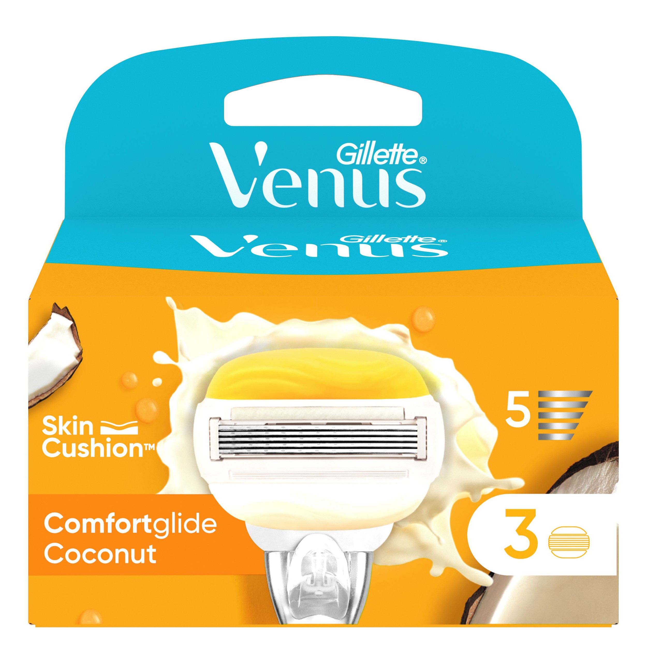 Drogerie a kosmetika - Venus Comfort Glide Holicí Hlavice 3kusů