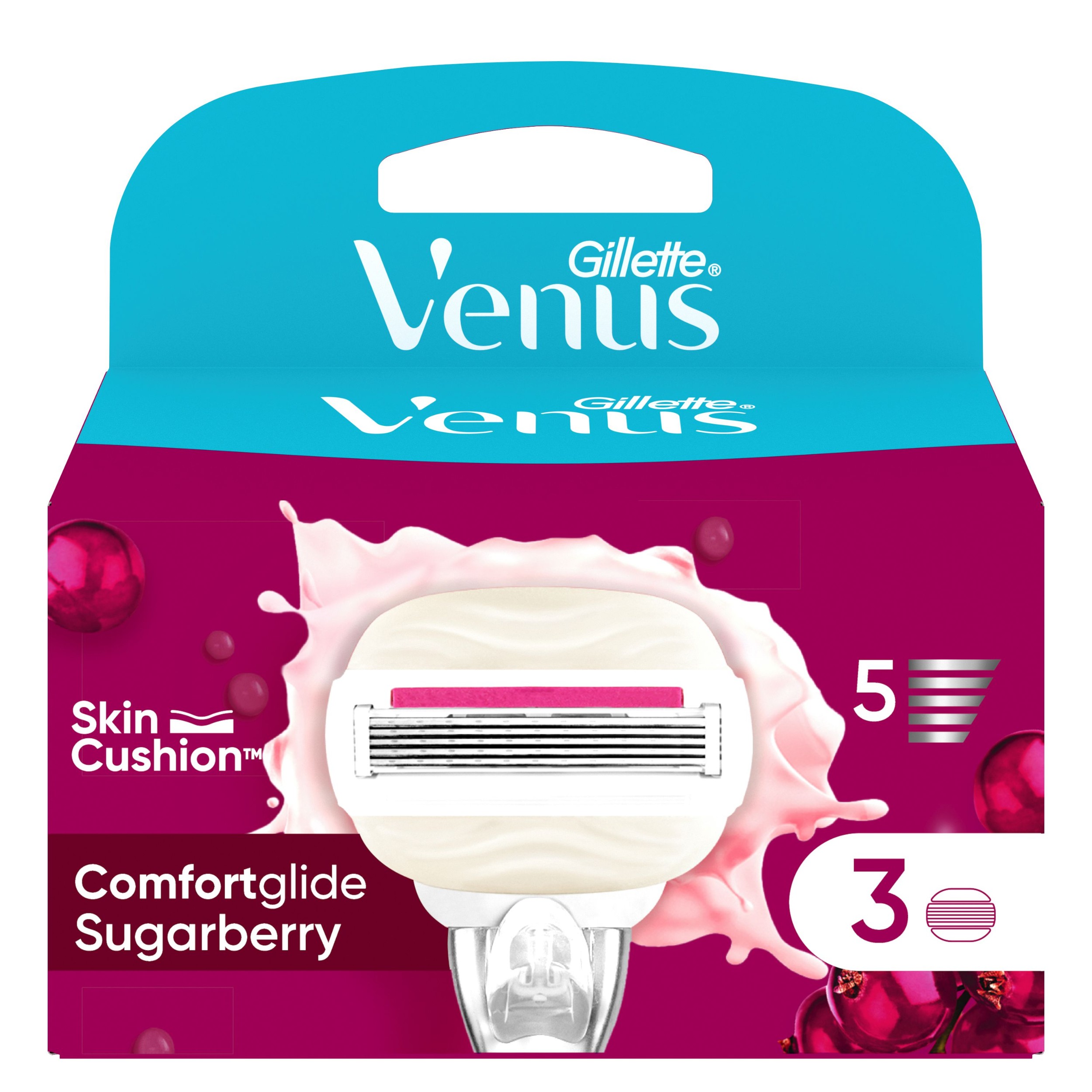 Drogerie a kosmetika - Venus Comfort Glide Holicí Hlavice 3kusů