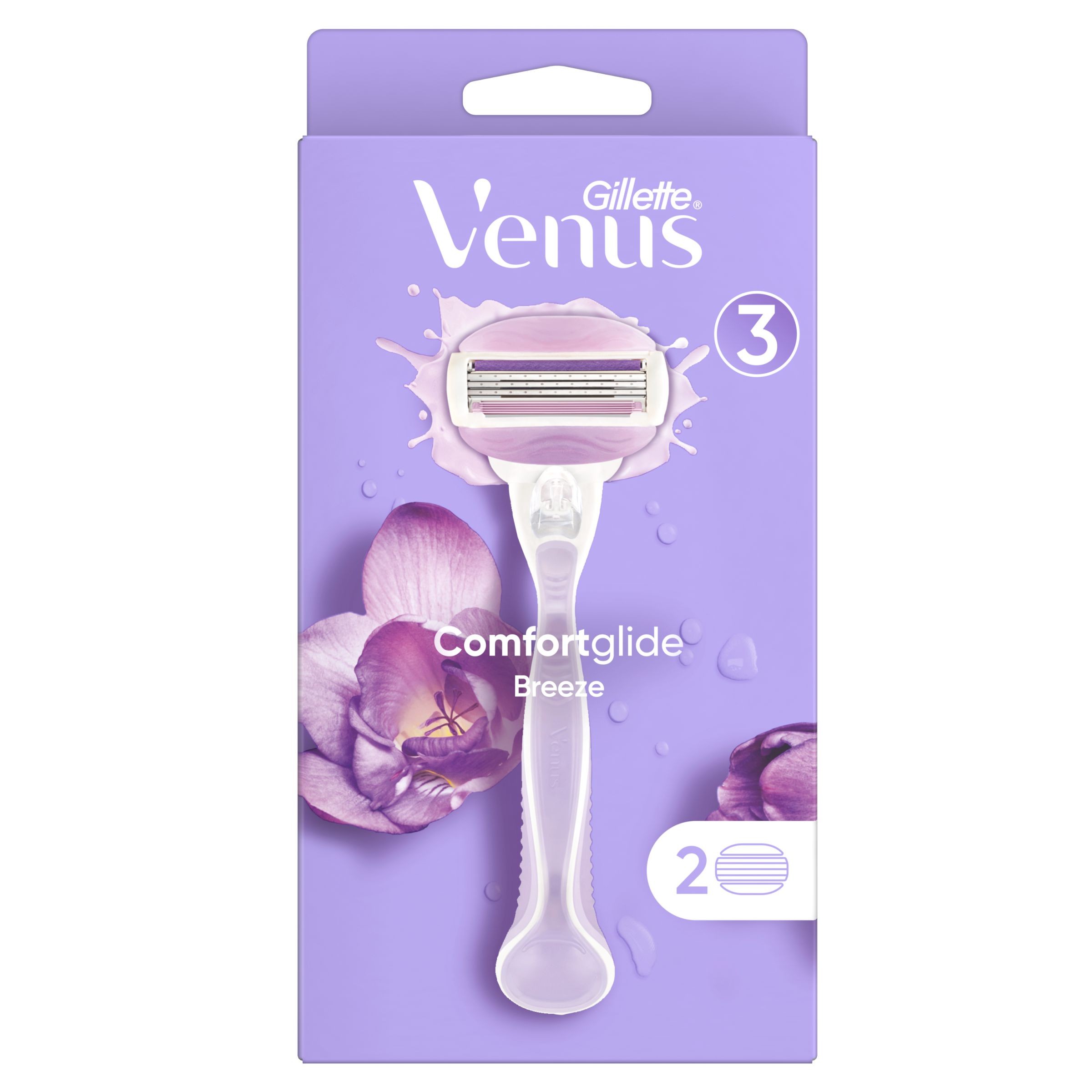 Drogerie a kosmetika - Venus ComfortGlide Breeze Holicí strojek + 2 Holicí hlavice