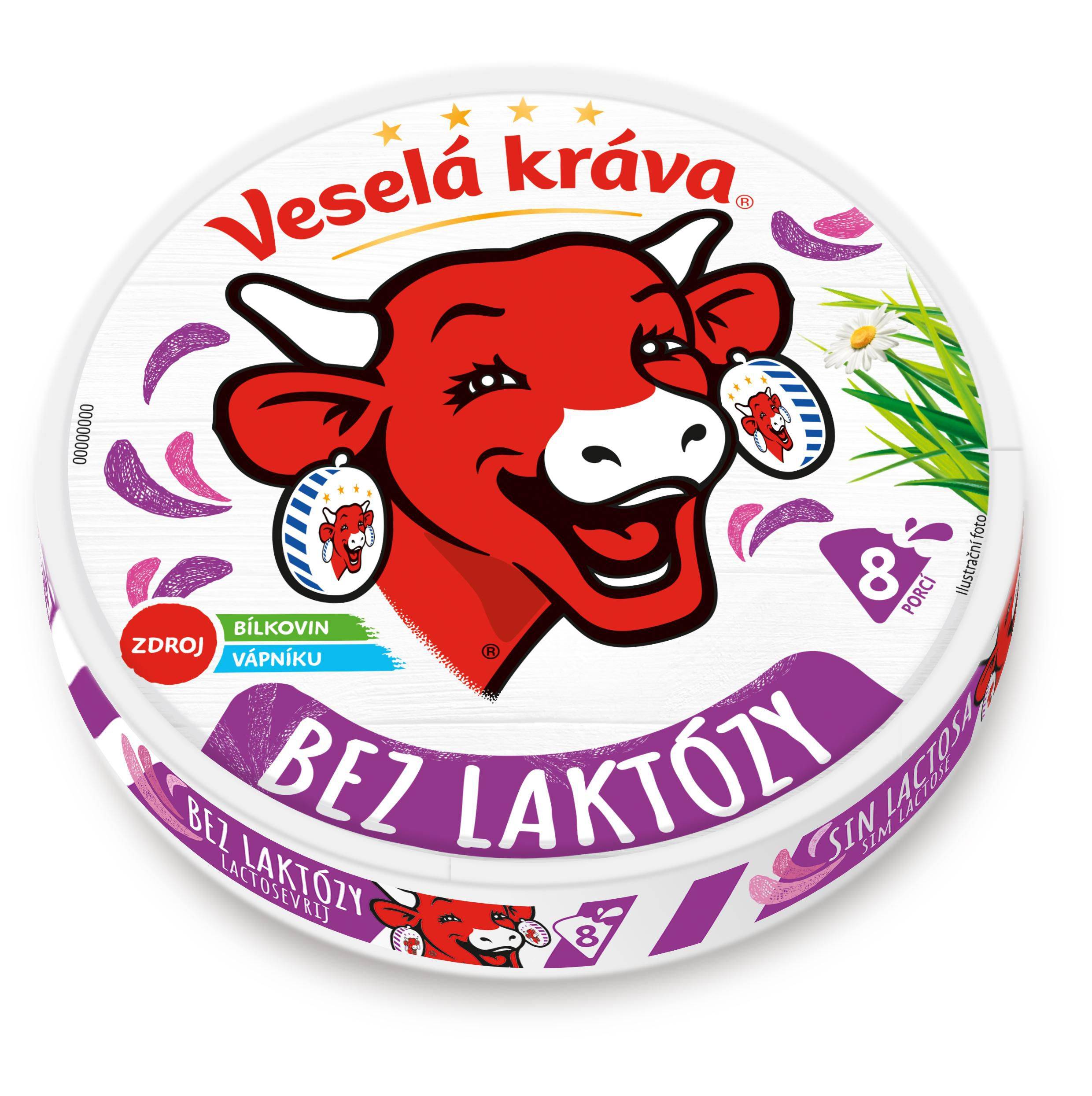 Mléčné a chlazené - Veselá Kráva Bez laktózy 8ks 120 g