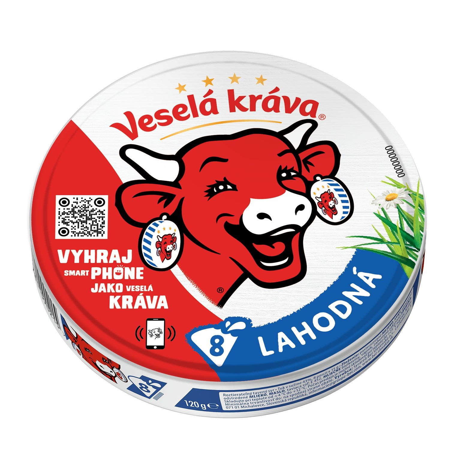 Veselá Kráva Lahodná tavený sýr 8ks 120 g-0