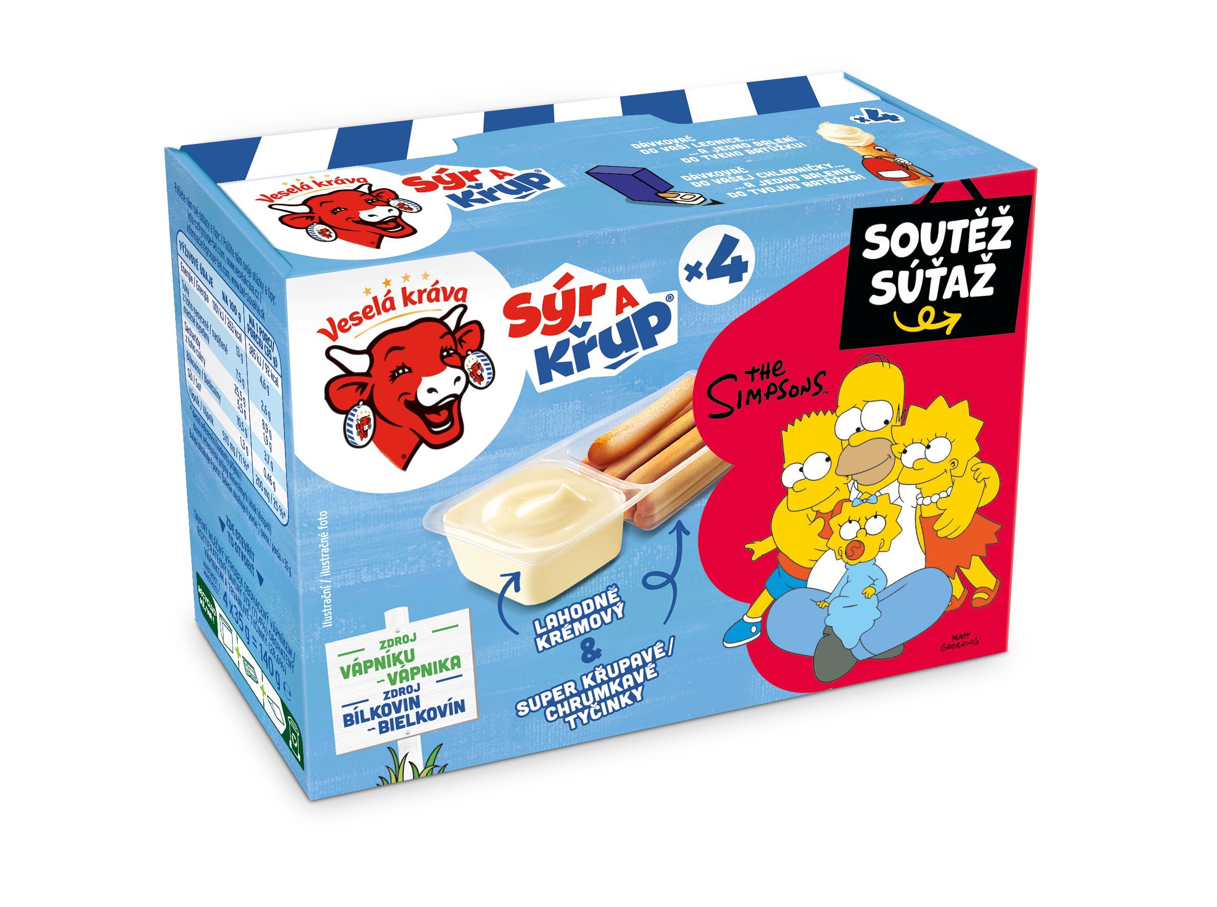 Mléčné a chlazené - Veselá kráva Sýr a Křup 4x35 g