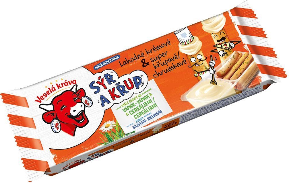 Mléčné a chlazené - Veselá Kráva Sýr a Křup s tyčinkami s pizza příchutí 35 g