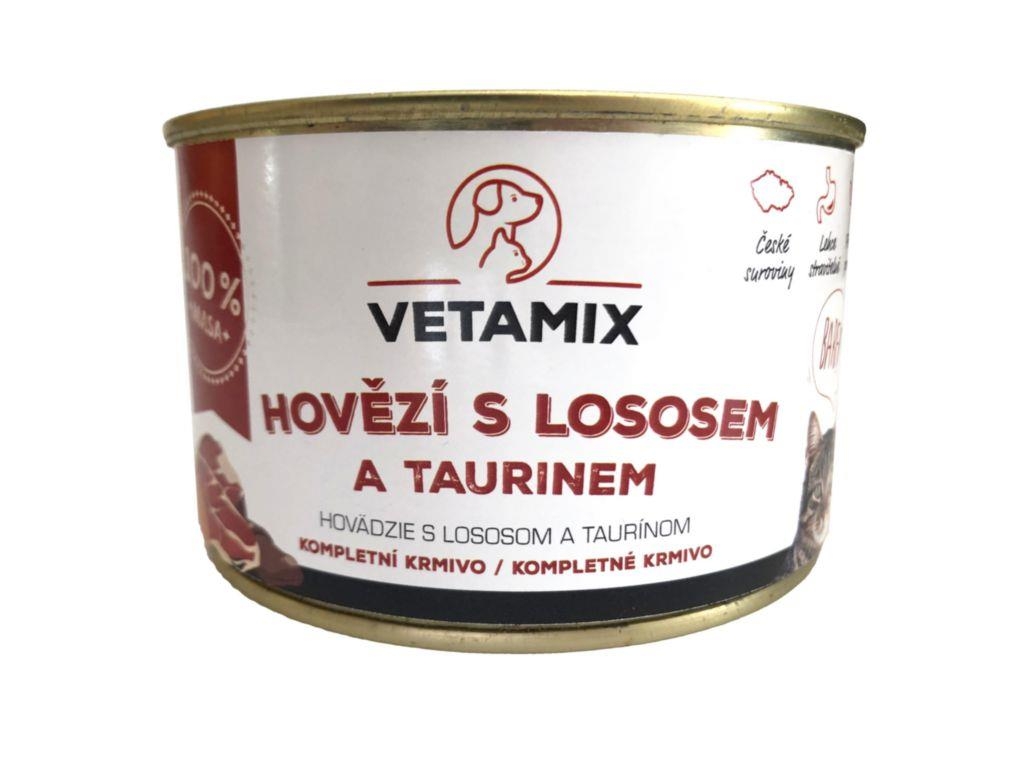 Svět zvířat - Vetamix Hovězí s lososem a taurinem 400 g