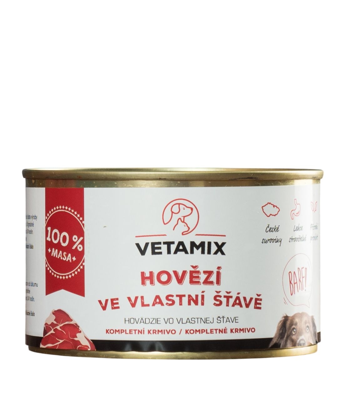 Svět zvířat - Vetamix Konzerva hovězí ve vlastní šťávě 400 g