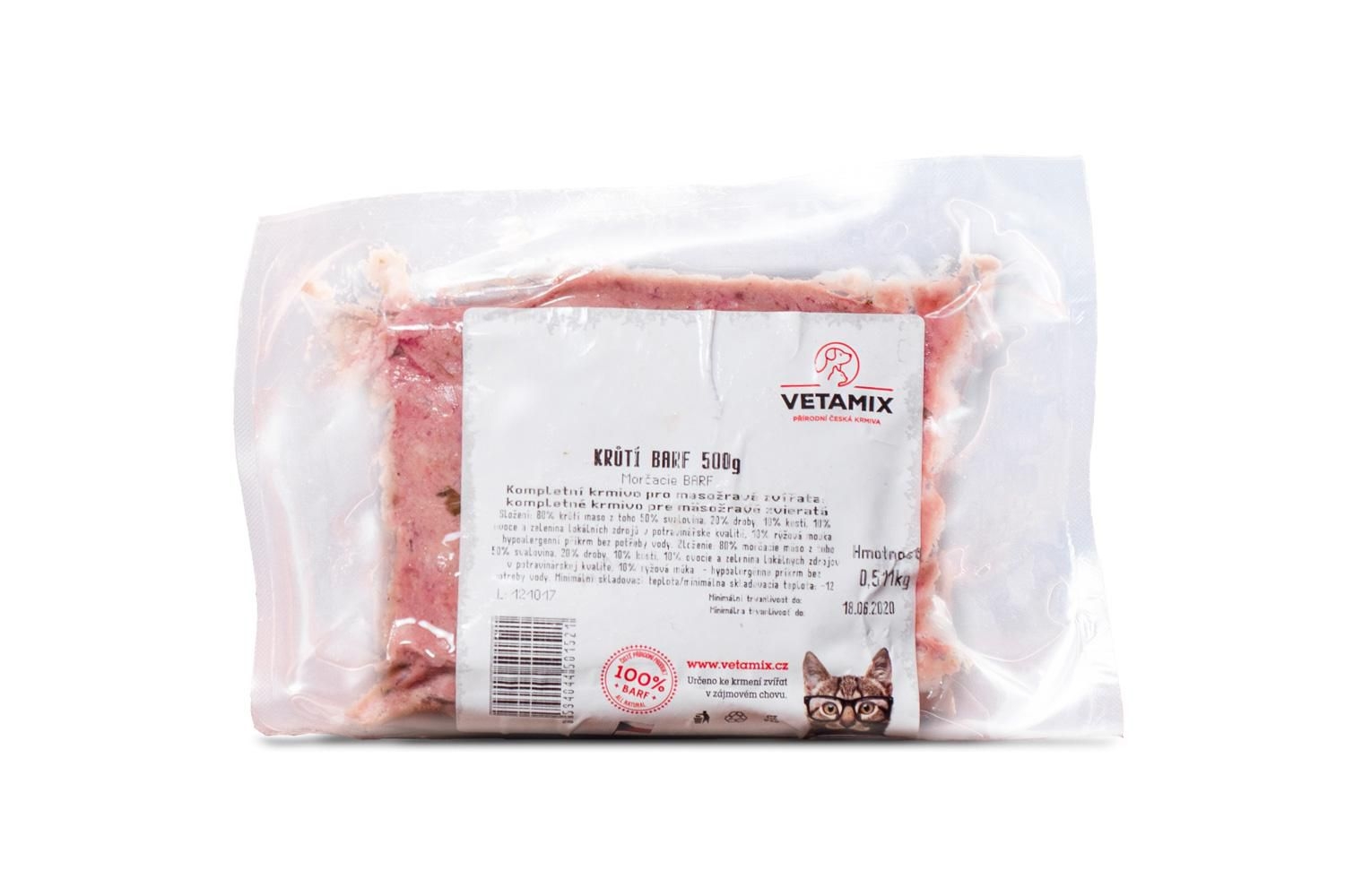 Svět zvířat - Vetamix Krůtí barf mražený 500 g