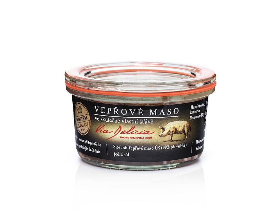 Via Delicia Vepřové maso ve skutečně vlastní šťávě 130g