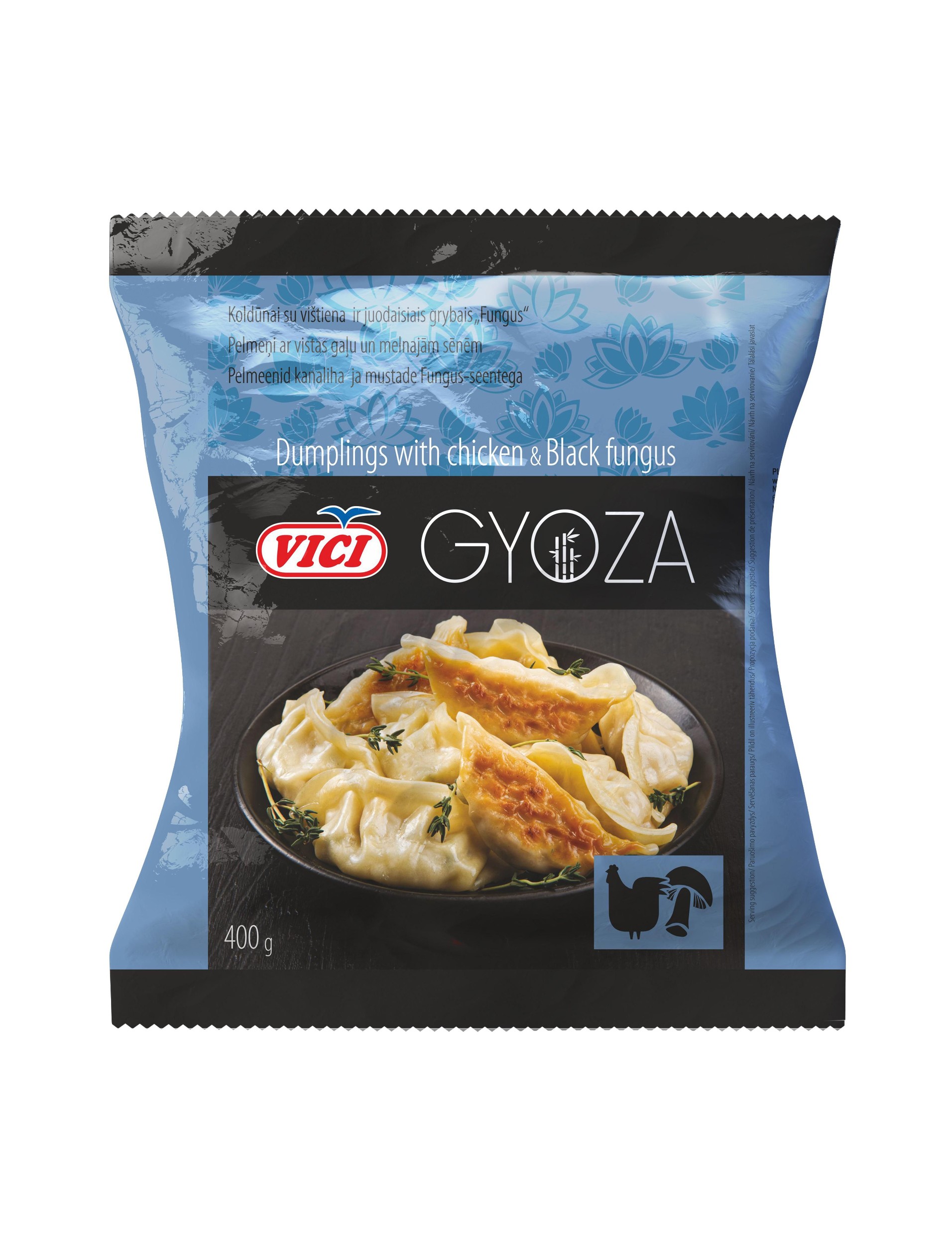 Mražené potraviny - VICI Taštičky s kuřecím masem a černou houbou mražené 400g