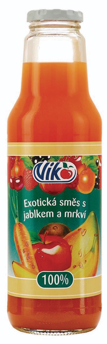 Nápoje - Viko Exotická směs s jablkem a mrkví 100% 750 ml