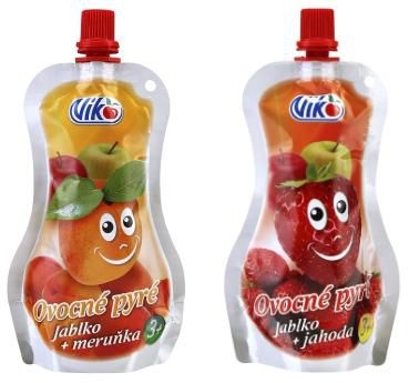 Svět dětí - Viko Ovocné pyré jablko-meruňka, jablko-jahoda 120 g