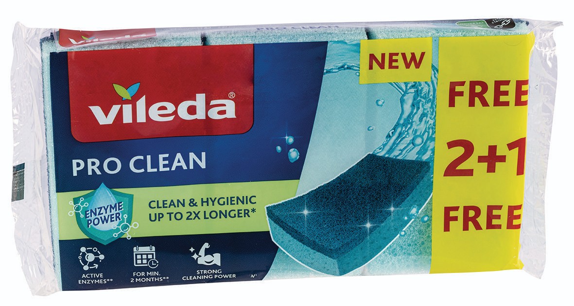 Vileda Pro Clean houbička 2+1ks-0