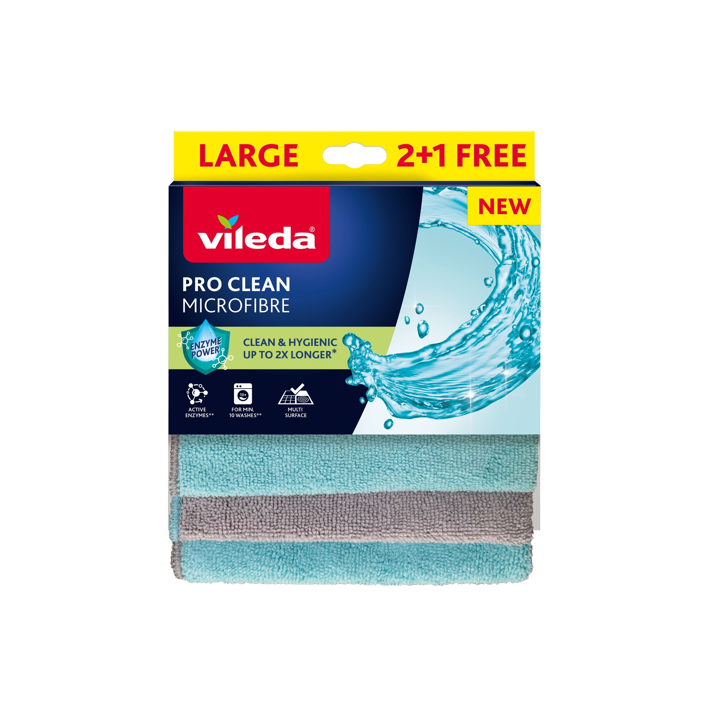 Drogerie a kosmetika - Vileda Pro Clean mikrohadřík 2+1ks