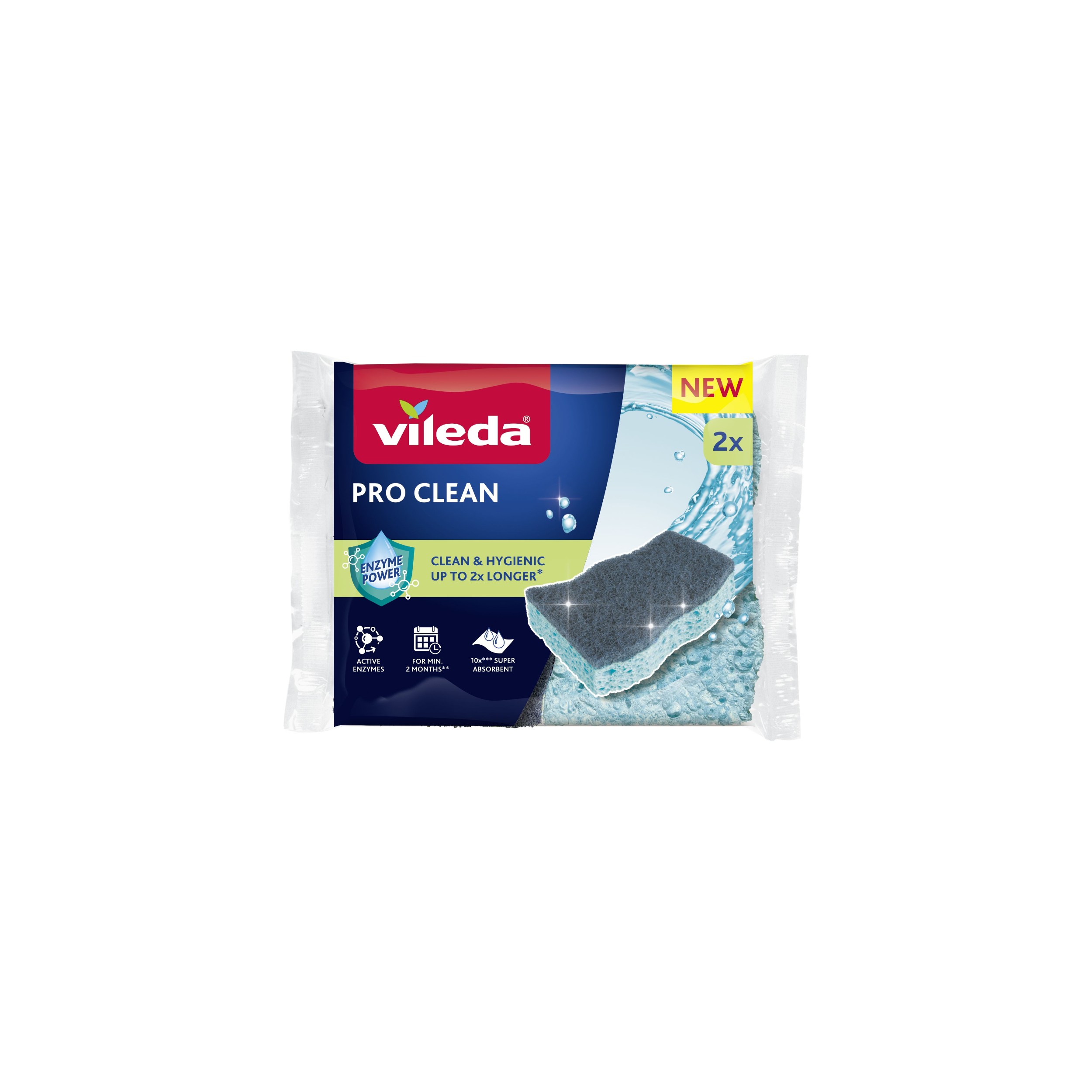 Drogerie a kosmetika - Vileda Pro Clean viskózní houbička 2ks