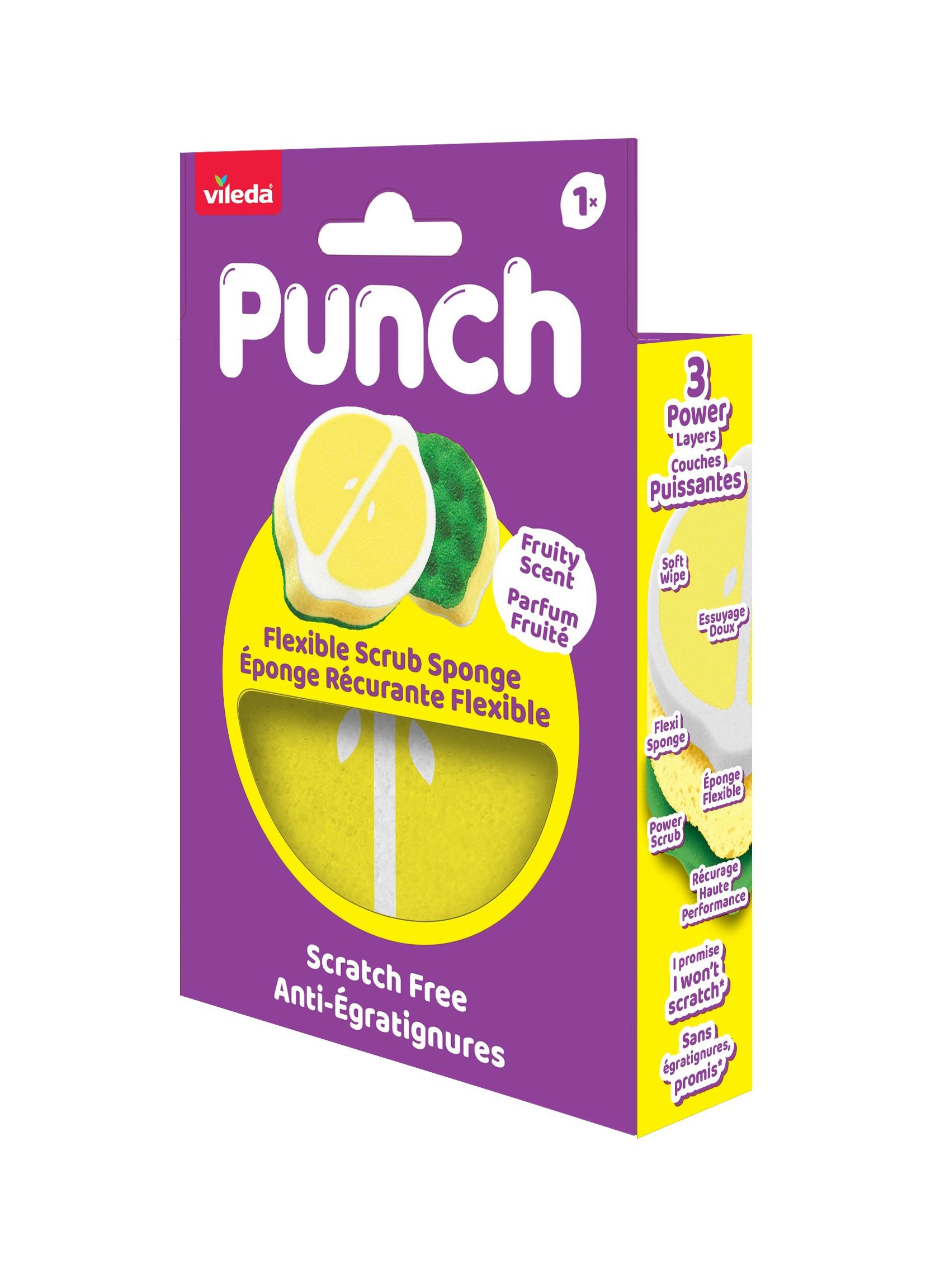 Domácnost a Zahrada - Vileda Punch lemon houbička 1ks