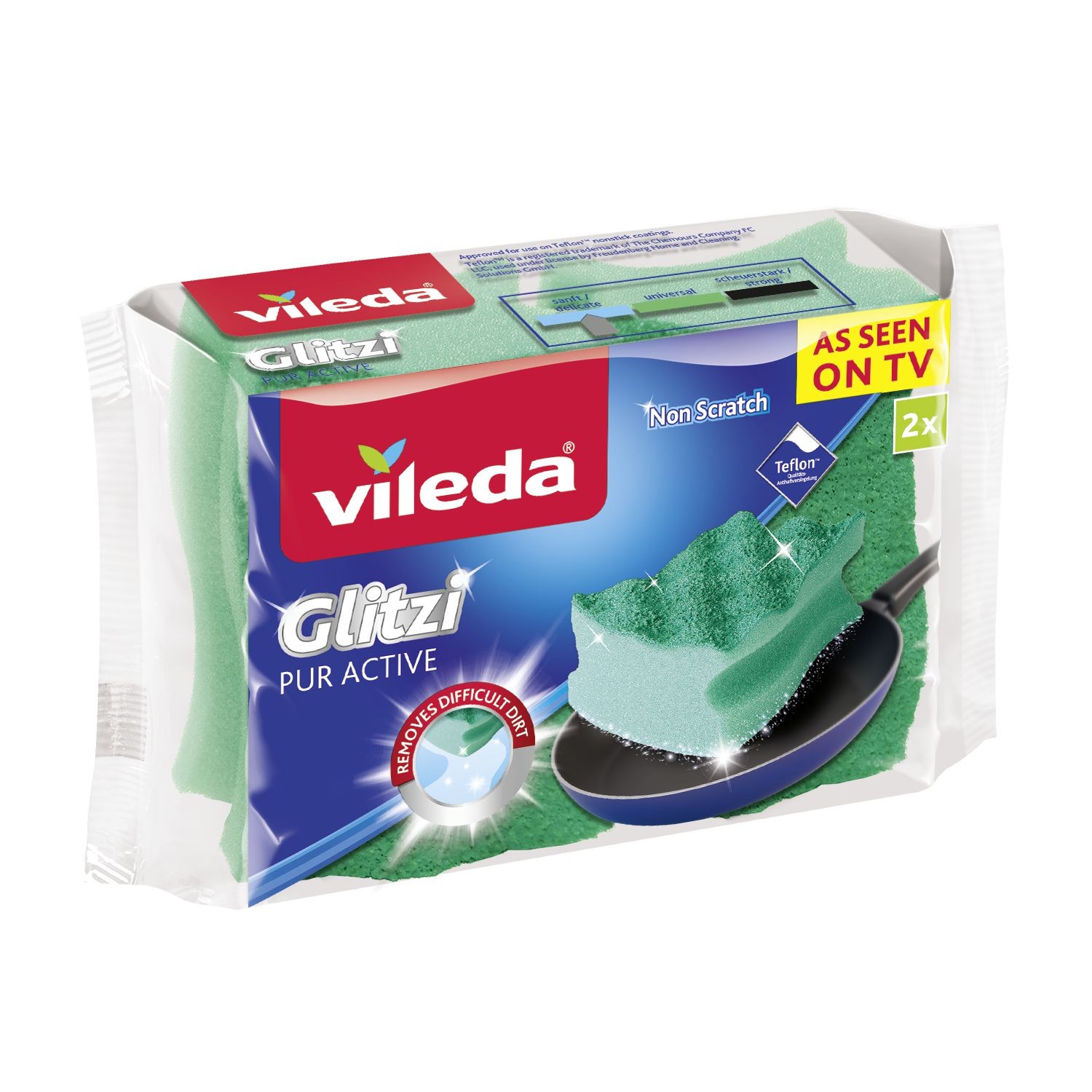 Domácnost a Zahrada - Vileda PUR active houbička vysoká 2ks