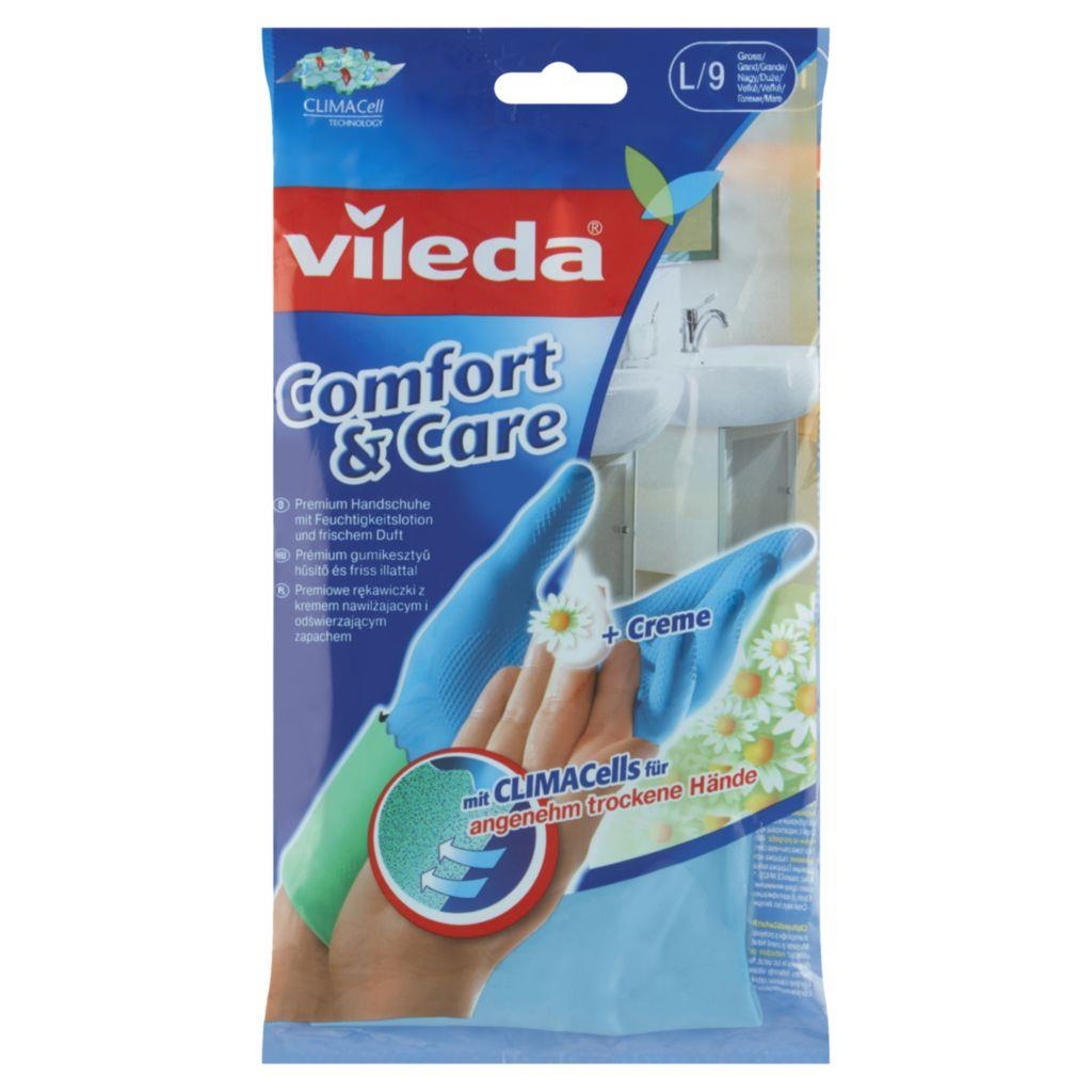 Drogerie a kosmetika - Vileda Rukavice Comfort and Care L 1 ks