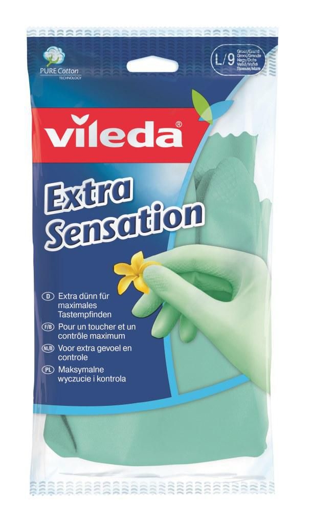 Drogerie a kosmetika - Vileda Rukavice Extra Sensation L 1 pár