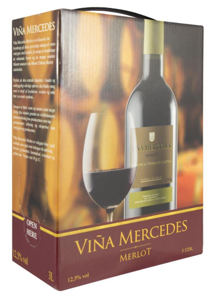 Nápoje - Viňa Mercedes Merlot Bag in Box 3 l