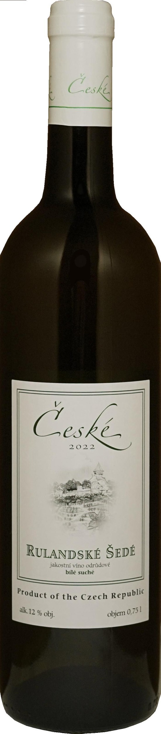 Nápoje - Vinařství Chrámce Rulandské Šedé jakostní 750 ml