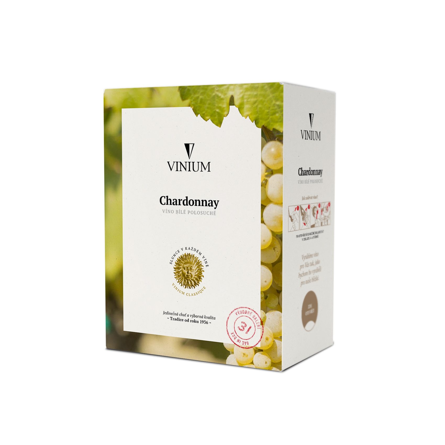 Nápoje - Vinium Bib-Chardonnay 3 l