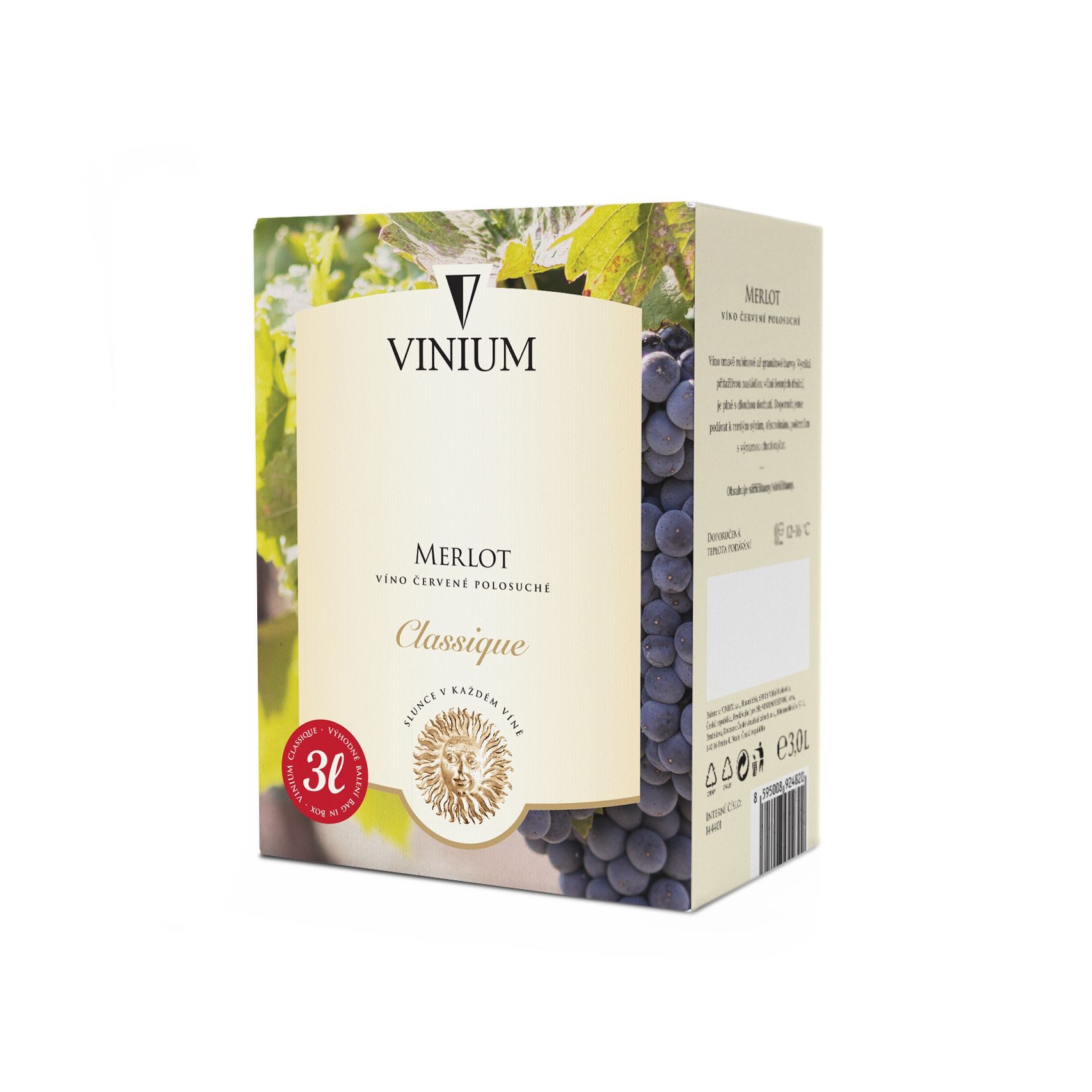 Nápoje - Vinium BIB-Merlot 3,0 l