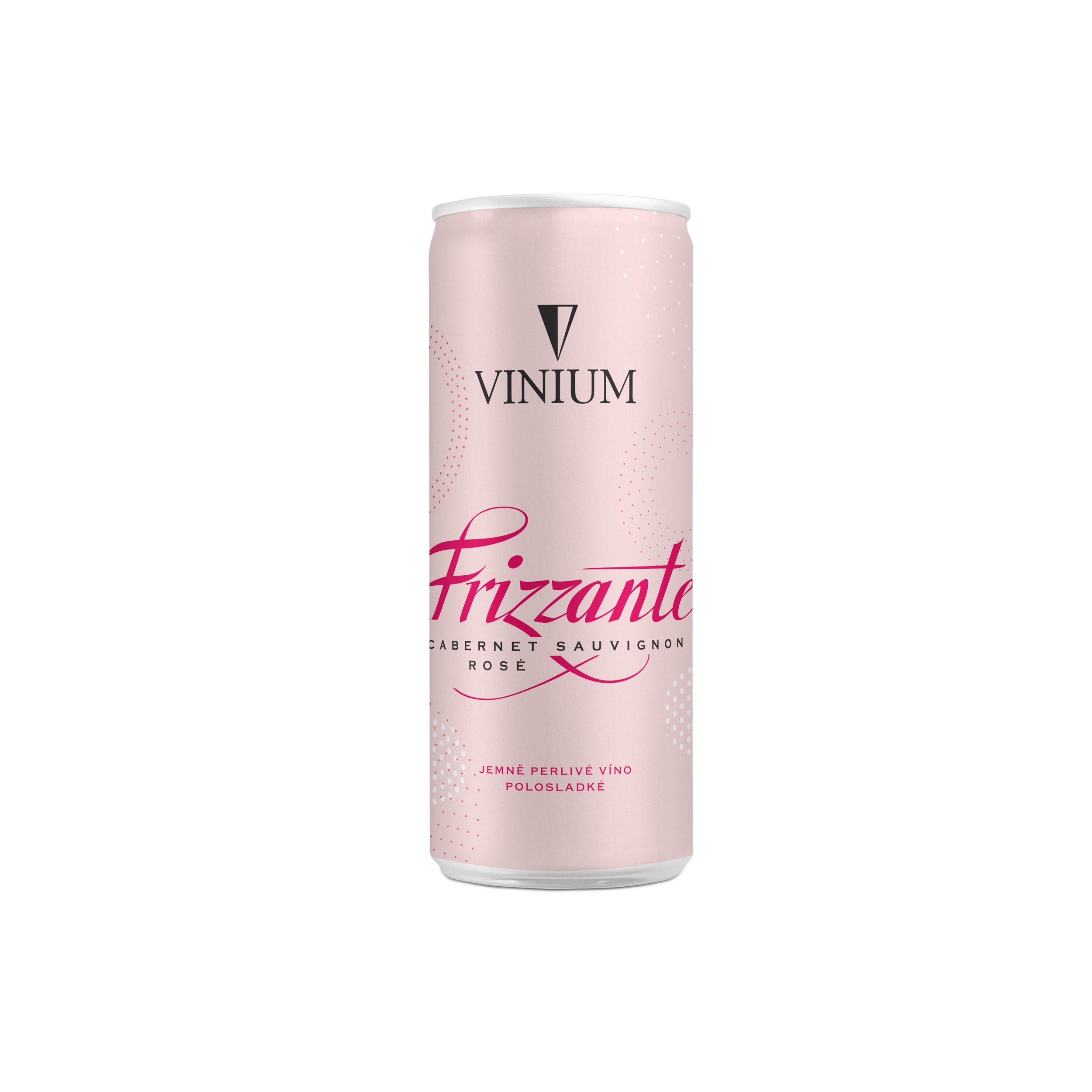 Nápoje - Vinium, Frizzante Cabernet Sauvignon rosé plech 0,25 l