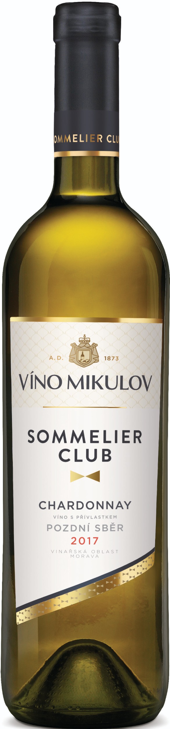 Nápoje - Víno Mikulov Sommelier Club Chardonnay pozdní sběr 750 ml