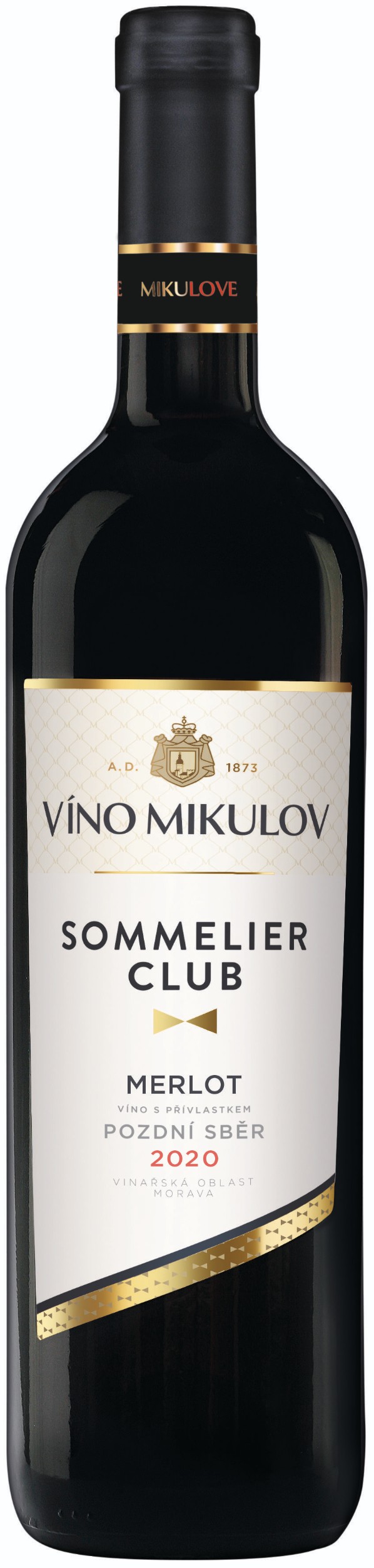 Nápoje - Víno Mikulov sommelier club Merlot pozdní sběr 750 ml suché