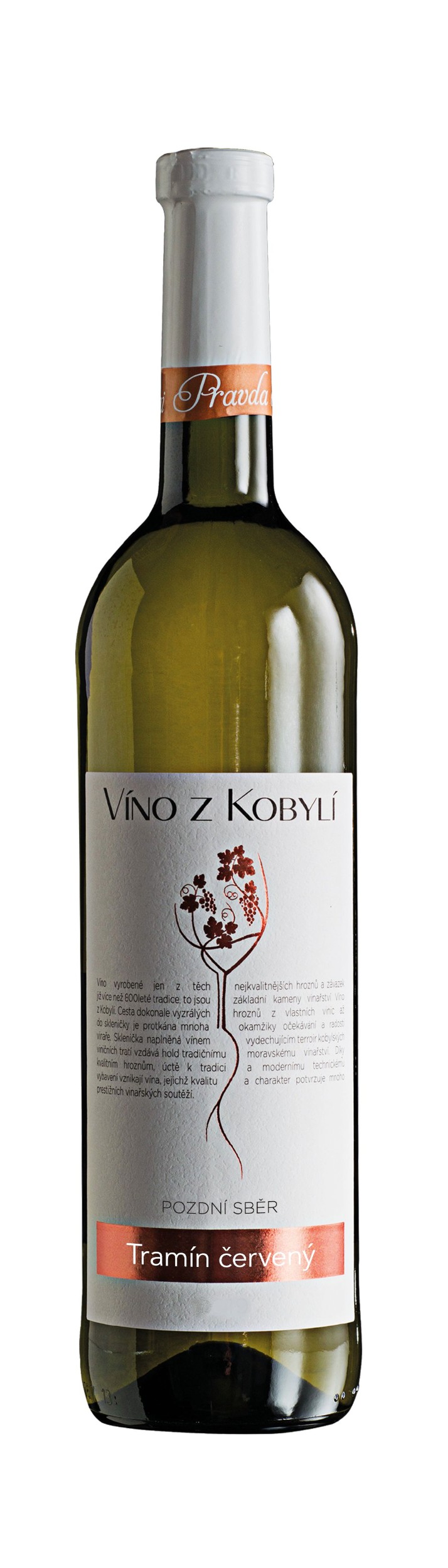 Nápoje - Víno z Kobylí Tramín červený 0,75l