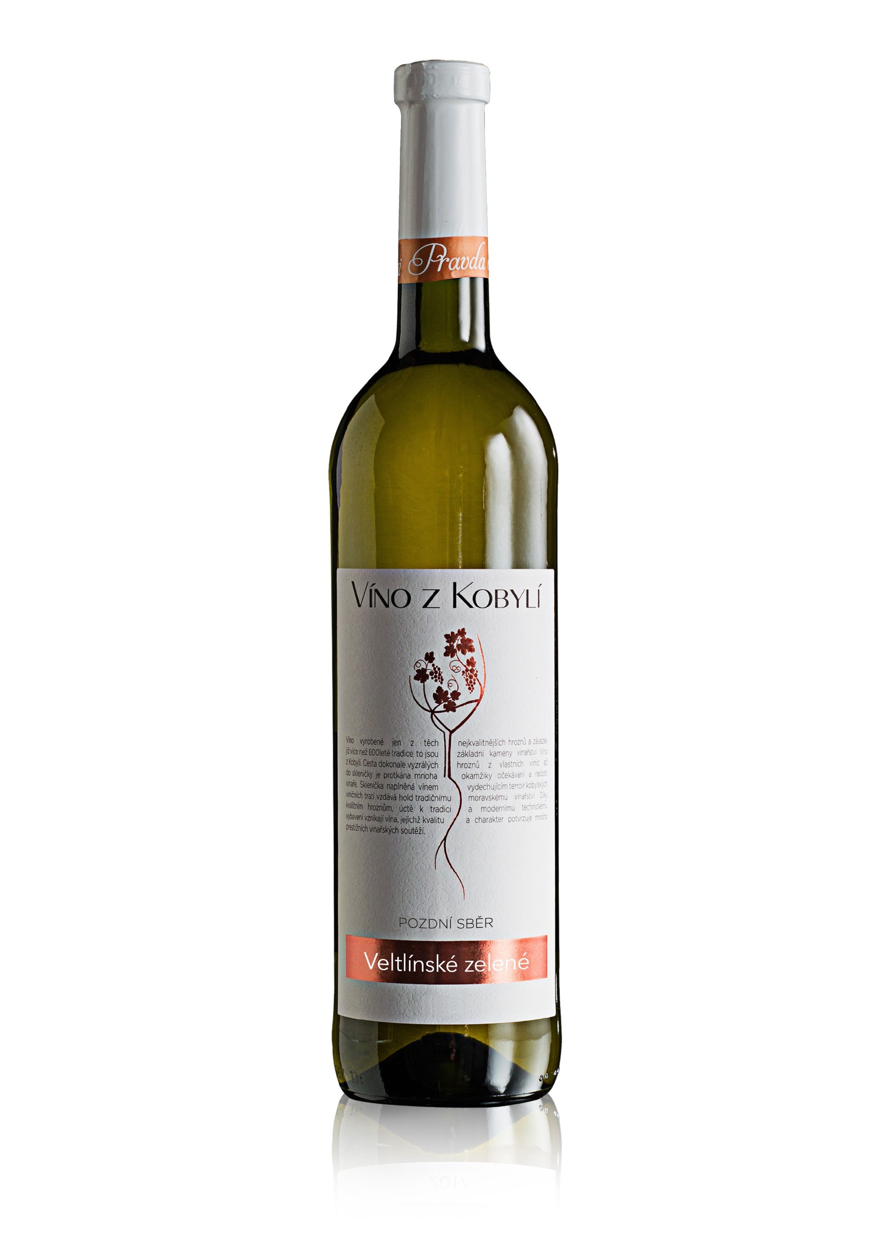 Nápoje - Víno z Kobylí Veltlínské zelené 0,75l
