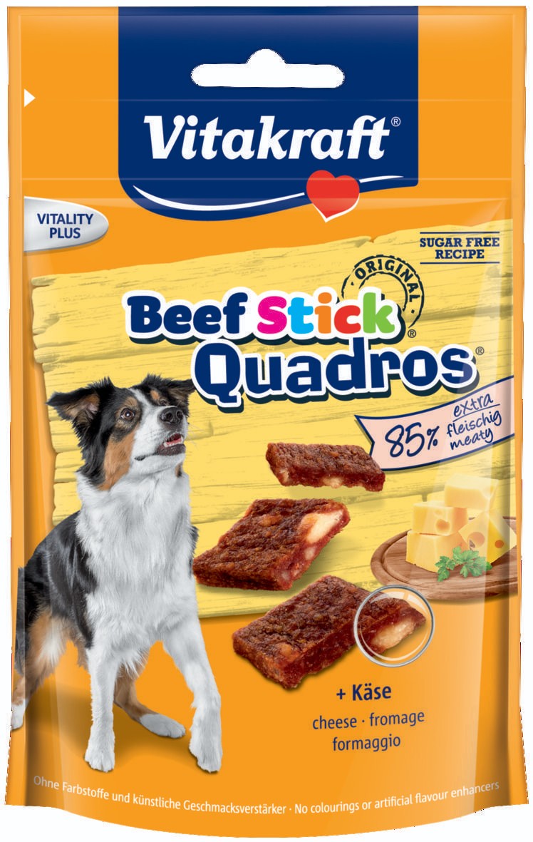 Svět zvířat - Vitakraft Beef Stick Quadros sýr 70 g