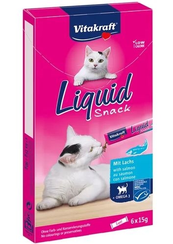 Svět zvířat - Vitakraft Cat Liquid Snack losos 6x15 g