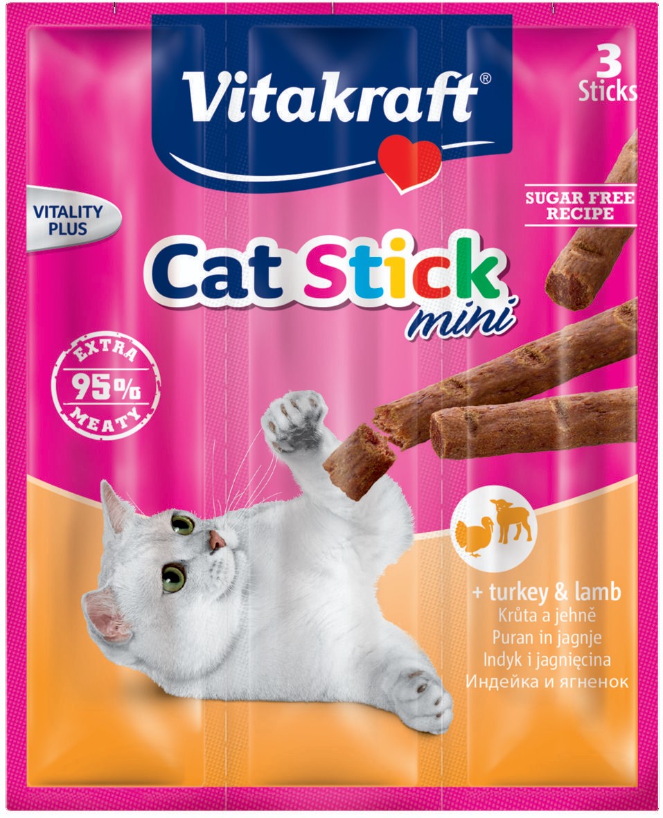 Svět zvířat - Vitakraft Cat Stick mini krůta-jehně 3x6 g