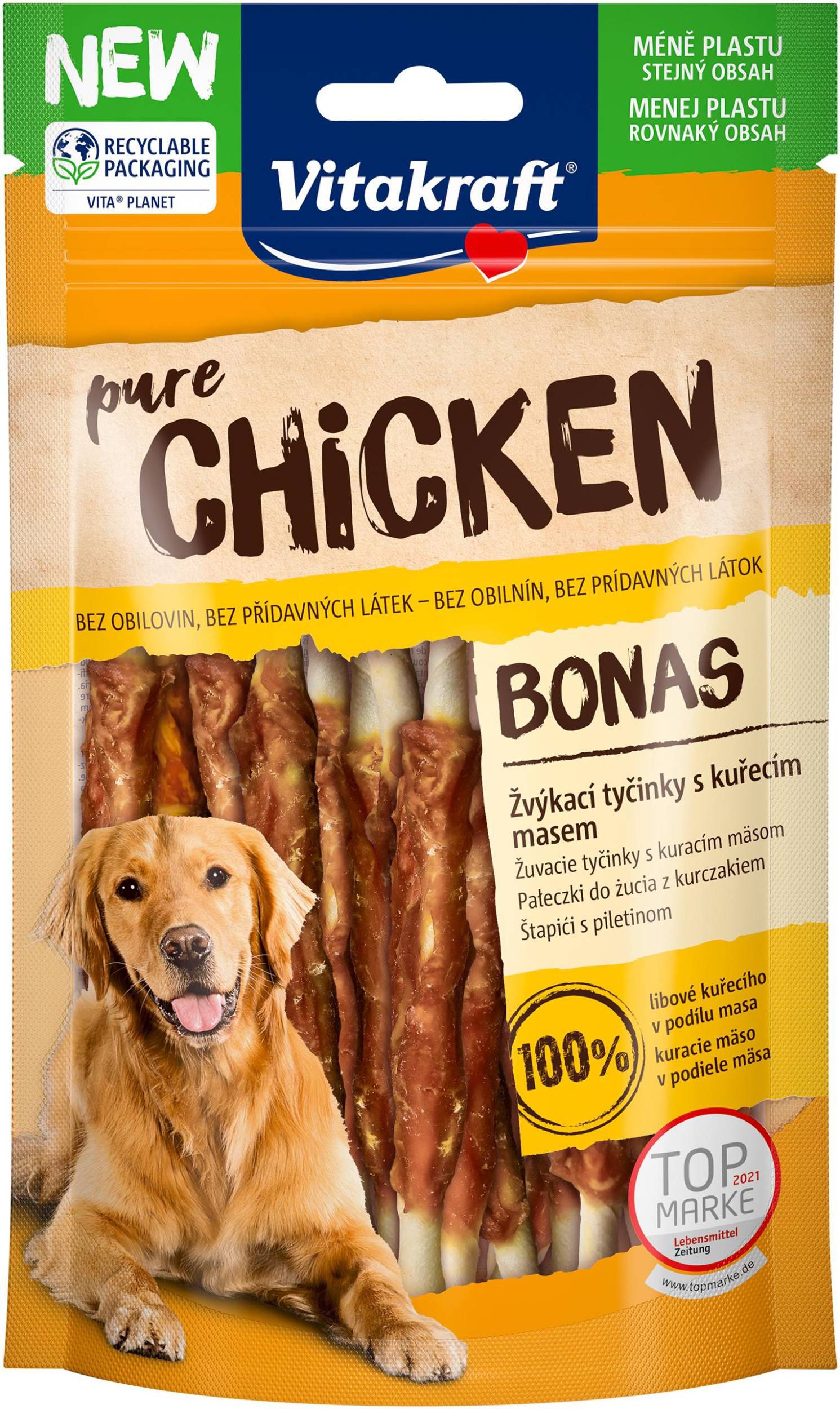 Svět zvířat - Vitakraft Chicken bonas žvýkací tyčinky kuřecí 80 g