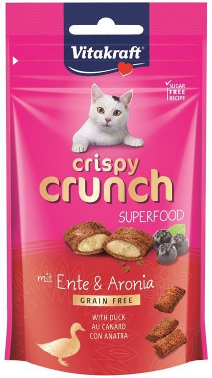 Svět zvířat - Vitakraft Crispy Crunch s kachnou a aronií pro kočky 60 g