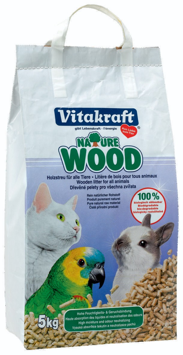 Svět zvířat - Vitakraft Dřevěné pelety Nature Wood 5 kg