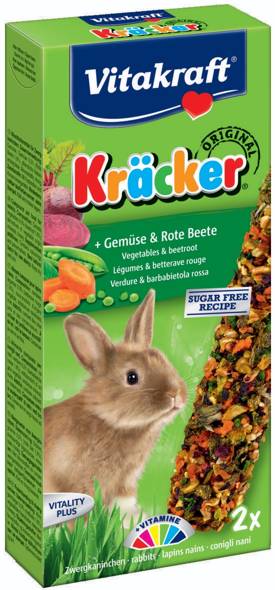 Svět zvířat - Vitakraft Kracker králík zelenina + červená řepa 2x56 g