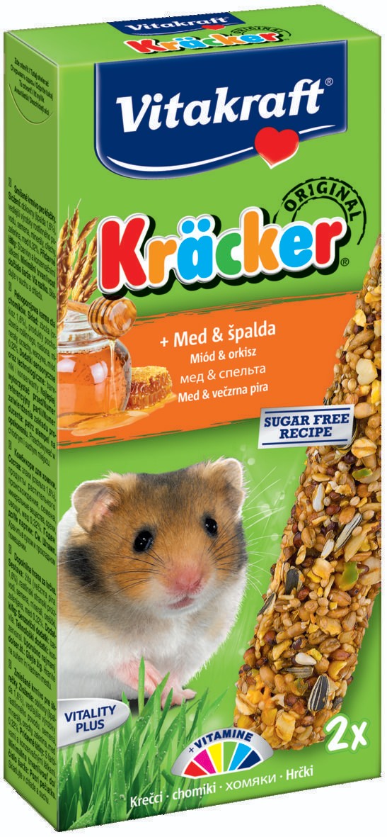 Svět zvířat - Vitakraft Kräcker medový pro křečka 2x56 g
