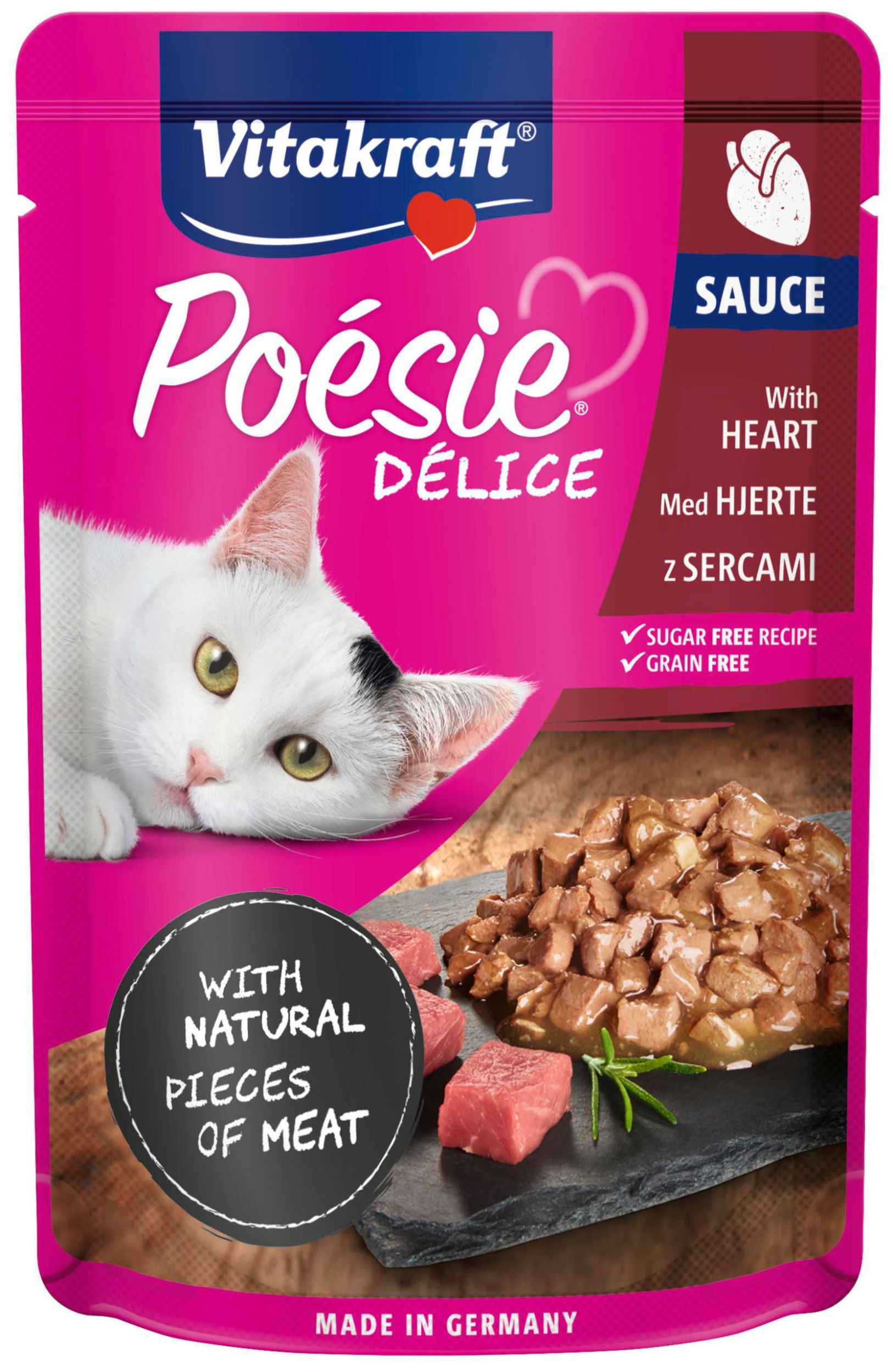 Svět zvířat - Vitakraft Poésie Délisauce srdce pro kočky 85 g