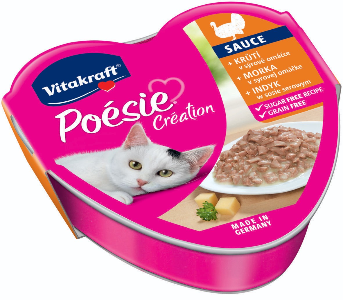 Svět zvířat - Vitakraft Poésie Sauce + krůtí v sýrové omáčce 85 g