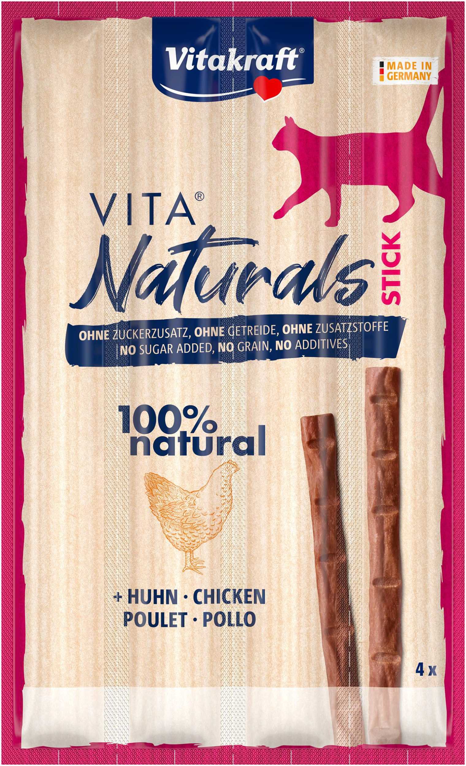 Svět zvířat - Vitakraft Vita naturals cat stick kuře 4 x 5g